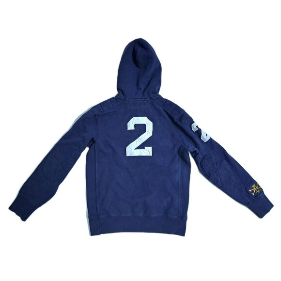 Polo Ralph Lauren Hoodie #2 Sweatshirt Men's Medium Pony Logo Rugby Y2K 67 Blue - Picture 7 of 12